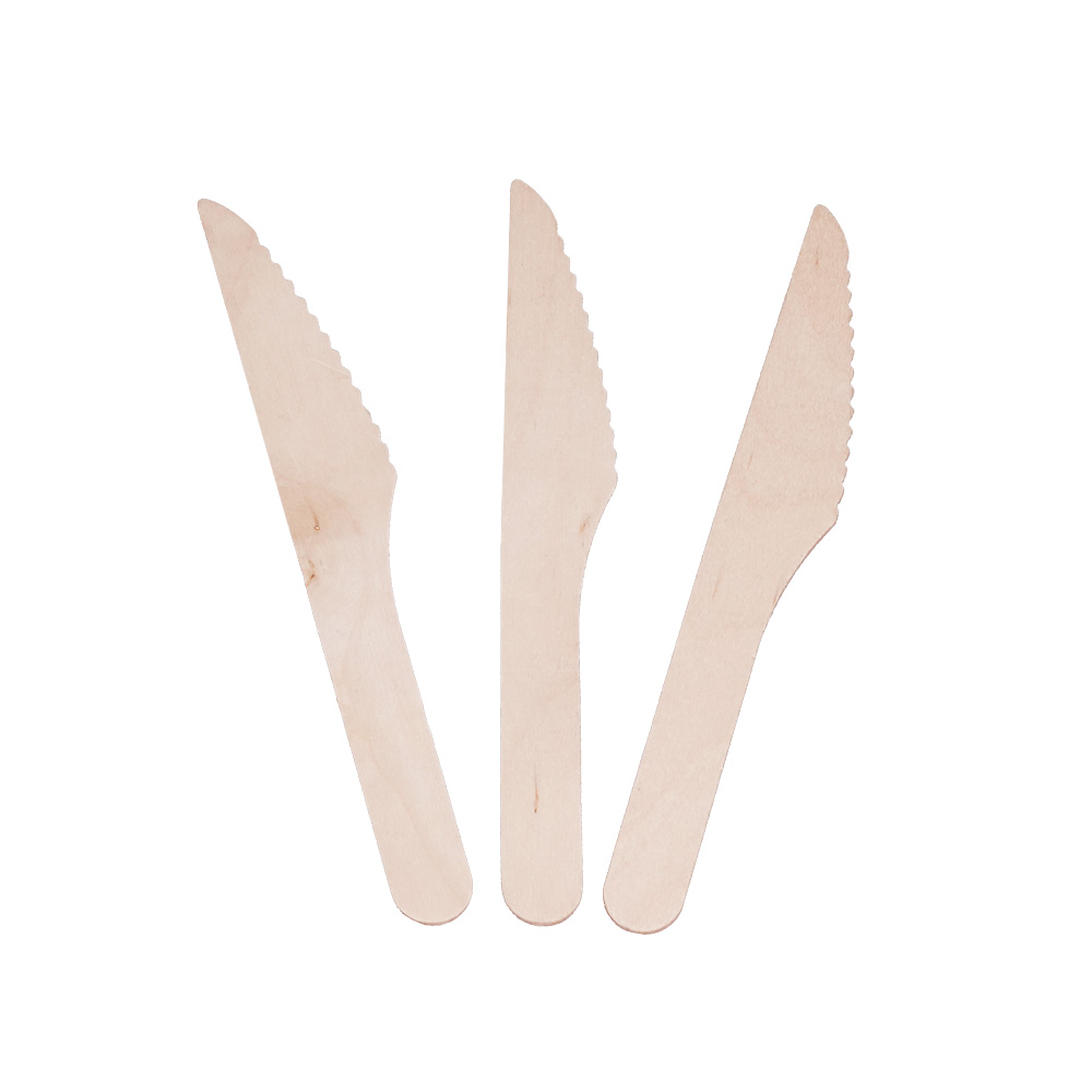EcoFlavour 6" Wooden Knives - Pack of 100 - Image 2