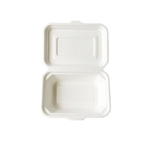 EcoFlavour Bagasse Lunch Box - 7" x 5" (600ml) - Pack of 50