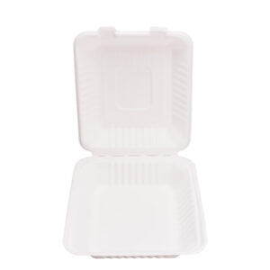 EcoFlavour Bagasse Clamsell Box 8" x 8" - Pack of 100