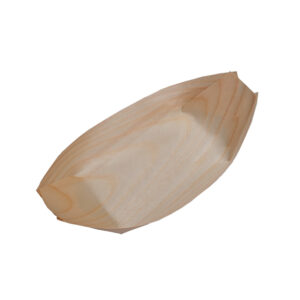 EcoFlavour Pine Wood Serving Boats - Large - Pack of 50