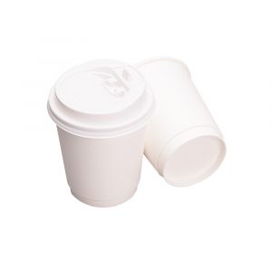 EcoFlavour Paper coffee cups - double wall - 9oz Dia80 H95mm - White